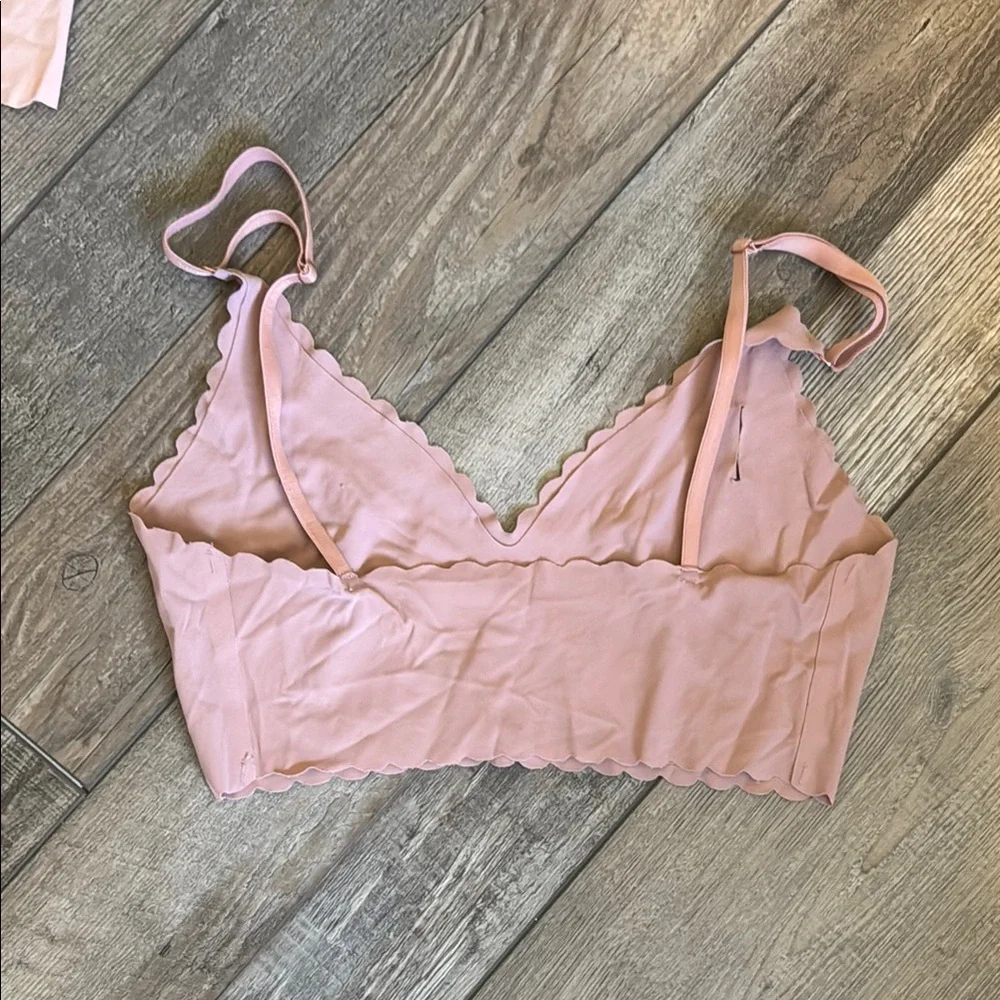 Set of 4 Scalloped Bralettes in Rust, Blush, Beige and Brown - Picture 7 of 10